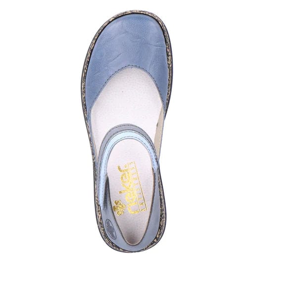 Rieker Womens Slip On Mary Jane Shoes Blue Sole To Soul