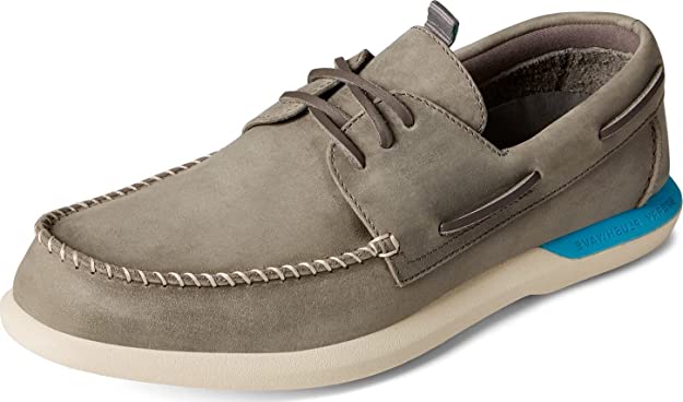 Mens grey hot sale sperry shoes