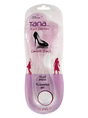 Tana Insoles One Size Tana 3 in 1 Comfort 3/4 Gel Insoles