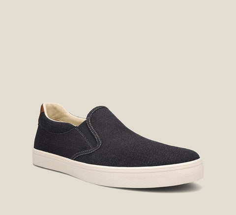 Taos Shoe Taos Mens Hutch Canvas Slip-On Sneakers - Charcoal