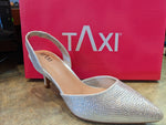 TAXI Dress Shoe Taxi Womens Tyra Kitten Heels - Silver