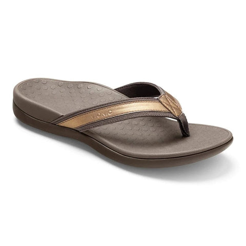 VIONIC Sandals Bronze / 5 / B (Medium) Vionic Womens Tide II Sandals - Bronze Metallic Leather