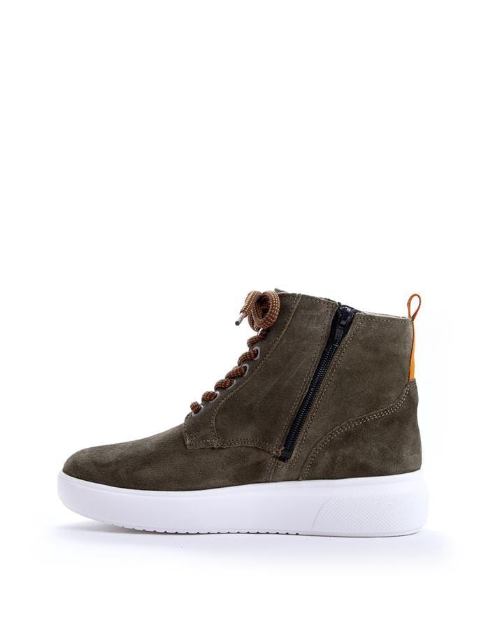 Khaki suede shop boots women's