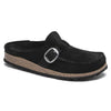 Birkenstock Buckley Suede Clogs- Black