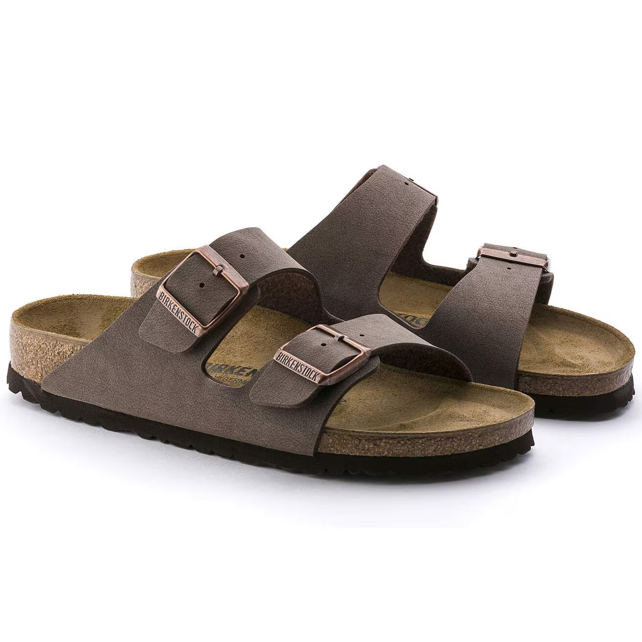 Birkenstock Two-Strap Sandals Regular / Brown / 35 EU Birkenstock Arizona Sandals- Mocca Birko-Flor