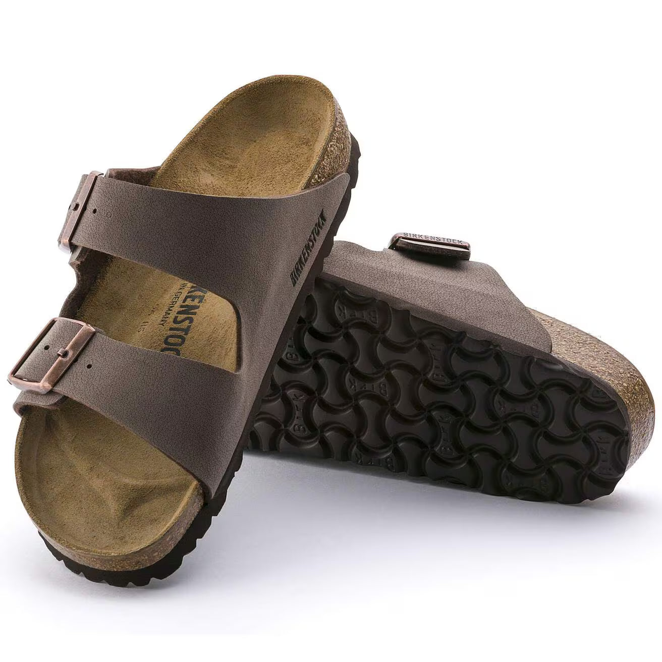 Birkenstock Two-Strap Sandals Birkenstock Arizona Sandals- Mocca Birko-Flor