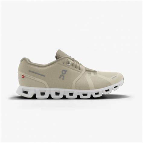 On Running Mens Cloud 5 Running Shoes - Cream/Sand