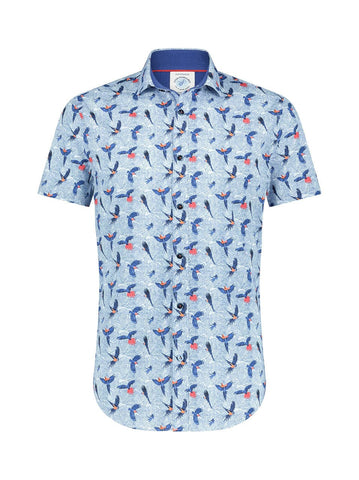 A Fish Named Fred Apparel & Accessories Small Bird Shirt SS - Blue