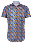 A Fish Named Fred Men's wear Flip Flop Short Sleeve Shirt - Multi