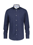 A Fish Named Fred Men's wear Small Linen Long Sleeve Shirt - Navy Brasil