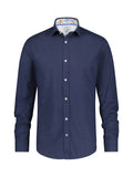 A Fish Named Fred Men's wear Small Linen Long Sleeve Shirt - Navy Brasil