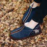Acorn Slipper Boots Acorn Women's Forest Bootie Slippers- Navy Moose