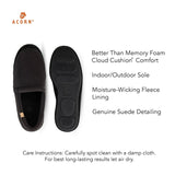 Acorn Slippers - Closed Heel Acorn Men's Moc Slippers- Black