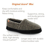 Acorn Slippers - Closed Heel Acorn Men's Moc Slippers- Earth Tex