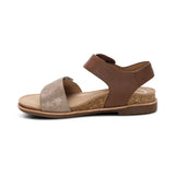 Aetrex Ankle Strap Sandals Aetrex Women's Claire Sandals- Taupe Multi