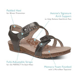 Aetrex Ankle Strap Sandals Aetrex Women's Jillian Sandals- Ivory