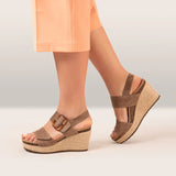 Aetrex Heeled & Wedge Sandals Aetrex Women's Ashley Wedge Heels- Black