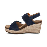 Aetrex Heeled & Wedge Sandals Aetrex Women's Ashley Wedge Heels- Navy