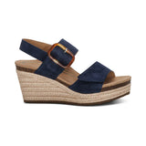 Aetrex Heeled & Wedge Sandals Aetrex Women's Ashley Wedge Heels- Navy