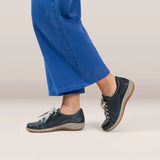 Aetrex Lifestyle Sneakers Aetrex Women's Dana Oxford Sneakers - Navy
