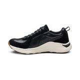 Aetrex Lifestyle Sneakers Aetrex Women's Elise Leather Zip Sneakers- Black