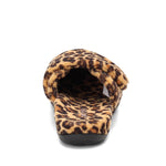 Aetrex Slippers - Open Heel Aetrex Womens Mandy Close Toe Slipper - Leopard