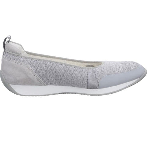 Ara Shoe Grey / 3 UK / B (Medium) Ara Womens Porto Ballerina Slip On Shoes - Pebble