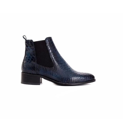Ateliers Ankle Boots 36 BOBBY Boot - Blue Snake