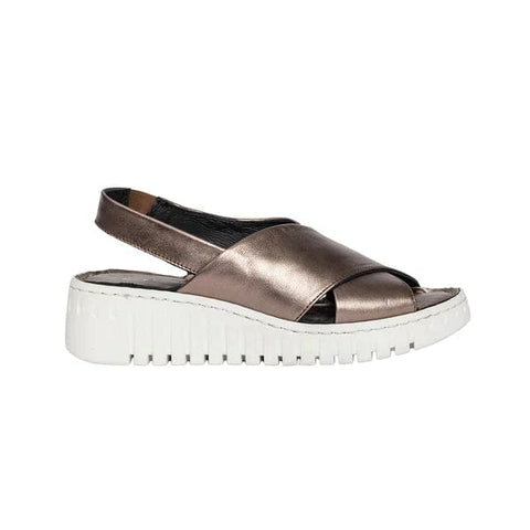 Ateliers Ankle Strap Sandals 37 ROW - Pewter