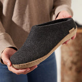 Glerups Open Heel Slippers- Charcoal