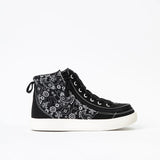 Billy Footwear Kids Shoes Billy Footwear Kid's Girls High Top Sneakers- Black Paisley
