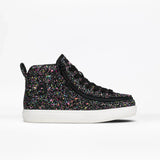 Billy Footwear Kids Shoes Medium / Black Glitter / 10 US Billy Footwear Kid's Girls Classic D|R II High Top Sneakers- Black Multi Glitter