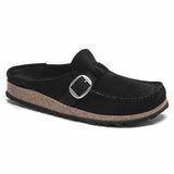 Birkenstock 0 - Shoes 36 EU / 2A (Narrow) / Black Birkenstock Buckley Open Back Loafers - Gray Taupe Suede Leather