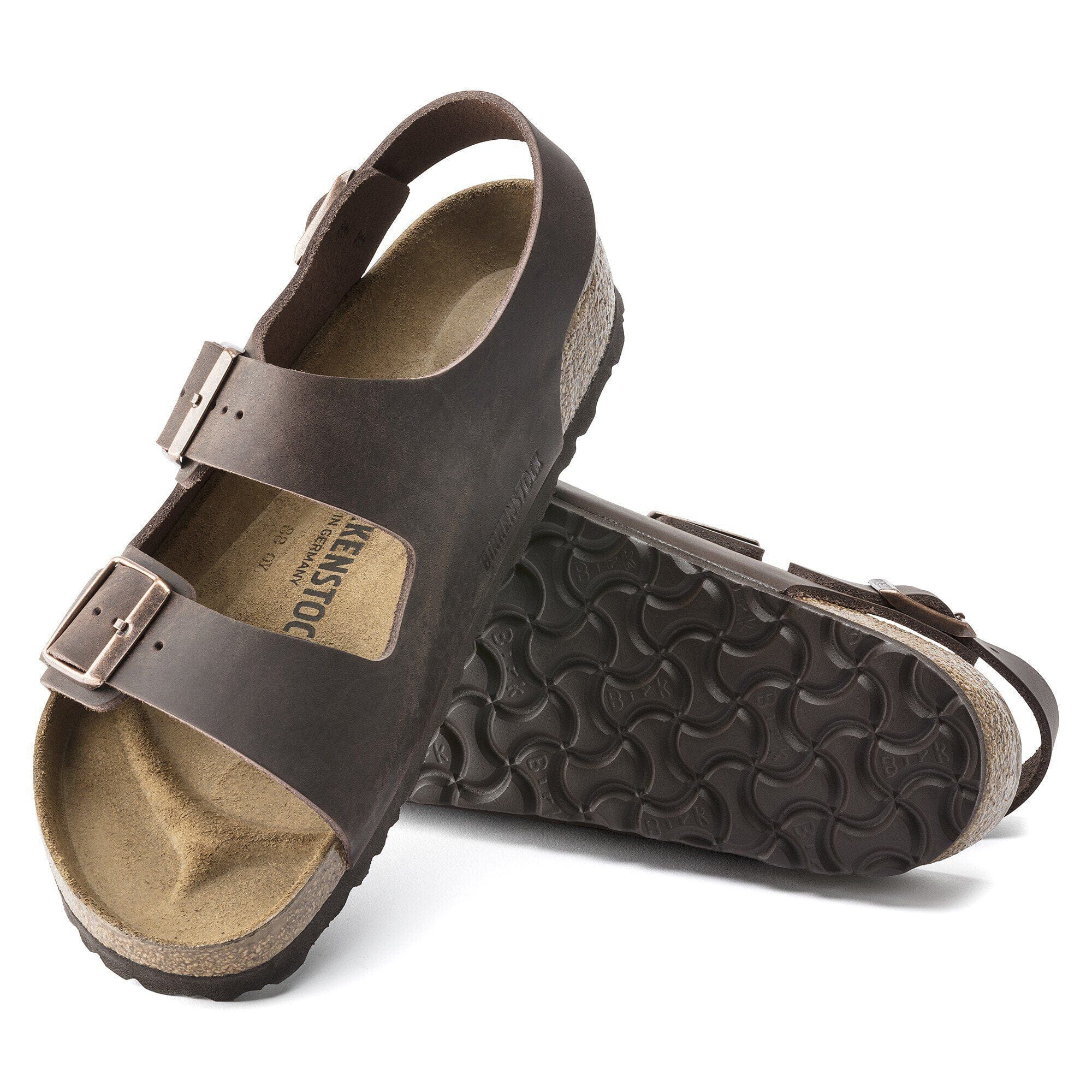 Birkenstock Ankle Strap Sandals Birkenstock Milano Sandals- Habana Oiled Leather