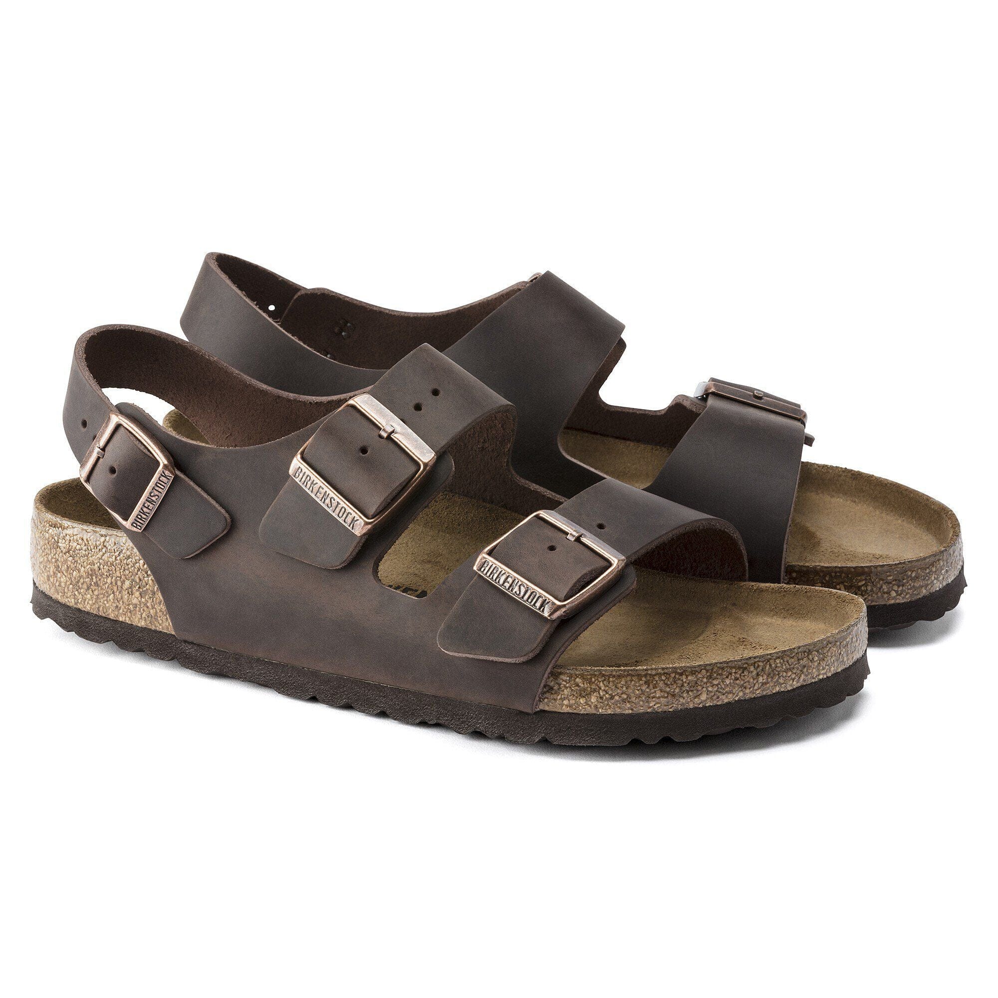 Birkenstock Ankle Strap Sandals Birkenstock Milano Sandals- Habana Oiled Leather