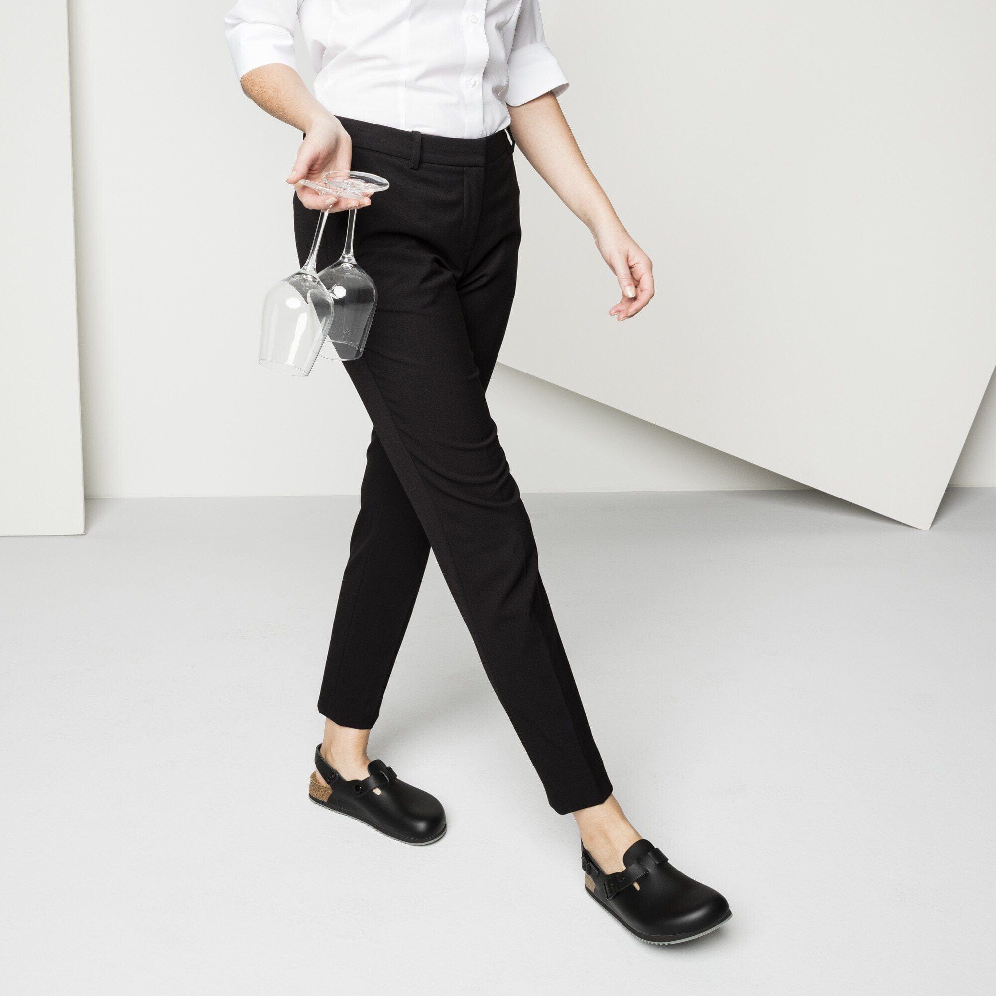 Birkenstock Clogs - Ankle Strap Birkenstock Tokio Super Grip Clogs- Black Leather