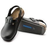 Birkenstock Clogs - Ankle Strap Birkenstock Tokio Super Grip Clogs- Black Leather