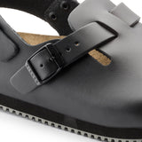 Birkenstock Clogs - Ankle Strap Birkenstock Tokio Super Grip Clogs- Black Leather