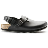 Birkenstock Clogs - Ankle Strap Birkenstock Tokio Super Grip Clogs- Black Leather