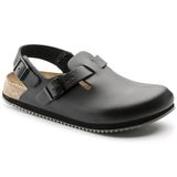 Birkenstock Clogs - Ankle Strap Birkenstock Tokio Super Grip Clogs- Black Leather