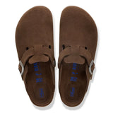 Birkenstock Clogs Birkenstock Boston Suede Clogs (Soft Footbed)- Carafe