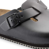Birkenstock Clogs Birkenstock Boston Super Grip Clogs- Black Leather