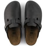 Birkenstock Clogs - Open Heel Birkenstock Boston Clogs - Black Oiled Leather