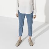 Birkenstock Clogs - Open Heel Birkenstock Boston Suede Clogs (Soft Footbed)- Taupe