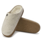 Birkenstock Clogs - Open Heel Birkenstock Zermatt Shearling Wool Felt -  Ecru