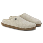 Birkenstock Clogs - Open Heel Birkenstock Zermatt Shearling Wool Felt -  Ecru