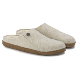 Birkenstock Clogs - Open Heel Birkenstock Zermatt Shearling Wool Felt -  Ecru