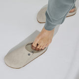 Birkenstock Clogs - Open Heel Birkenstock Zermatt Shearling Wool Felt -  Ecru