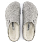 Birkenstock Clogs - Open Heel Birkenstock Zermatt Shearling Wool Felt -  Light Gray