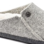 Birkenstock Clogs - Open Heel Birkenstock Zermatt Shearling Wool Felt -  Light Gray